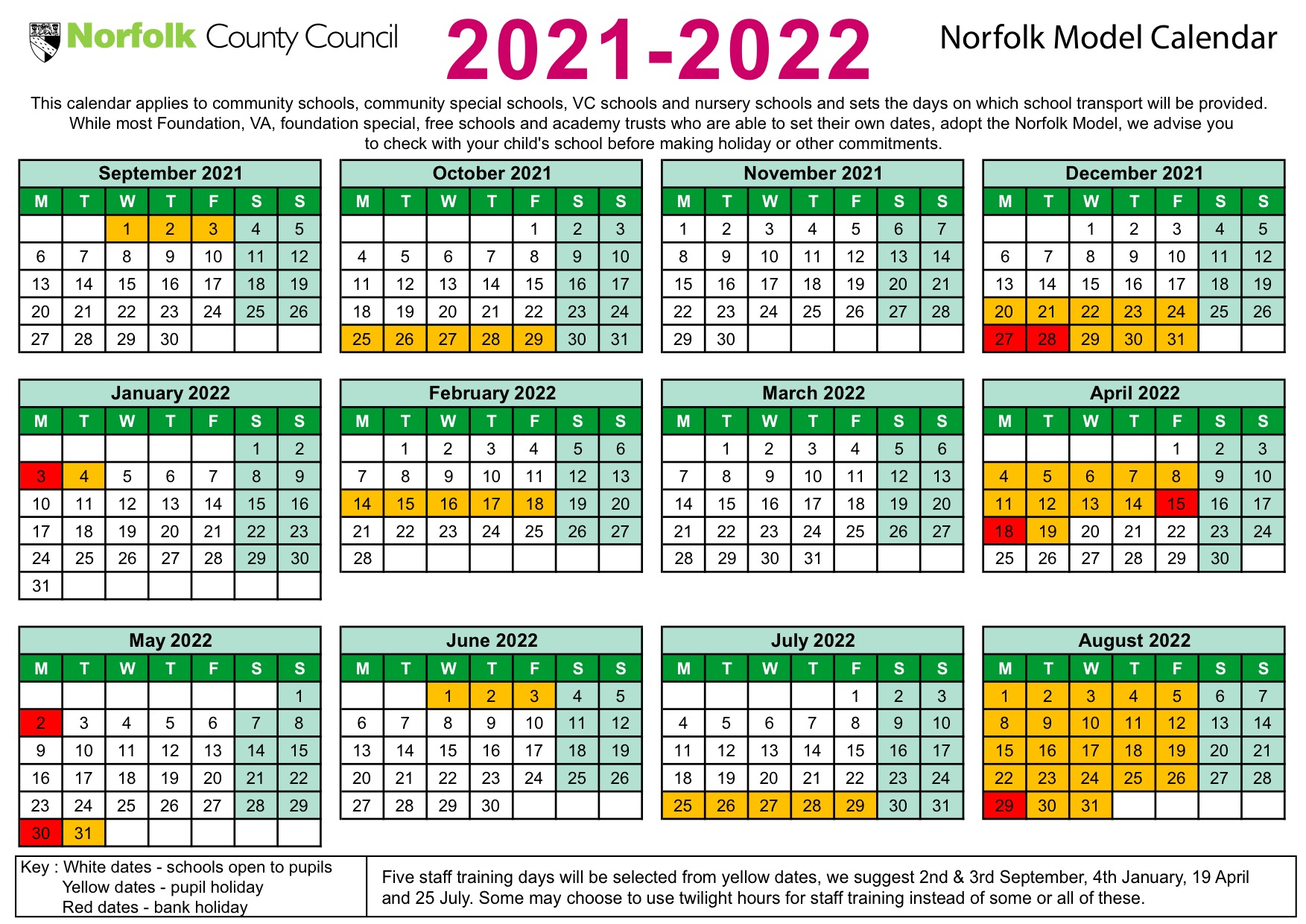 Term Dates Suffield Park Infant & Nursery School